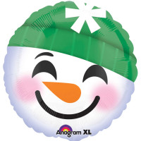 Vorschau: Smiling Snowman Folienballon 43cm