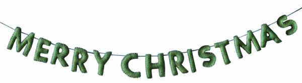 Grüne Merry Christmas Filzgirlande 1,8m