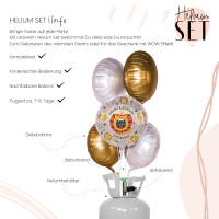 Vorschau: Lion Birthday Ballonbouquet-Set mit Heliumbehälter