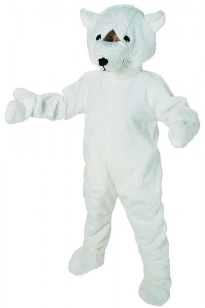 Mascotte de costume d'ours polaire Big Head unisexe