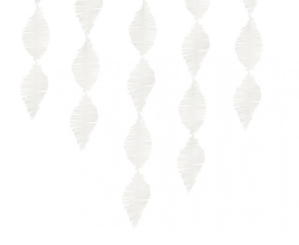 Guirnalda de papel crepe blanco 3m