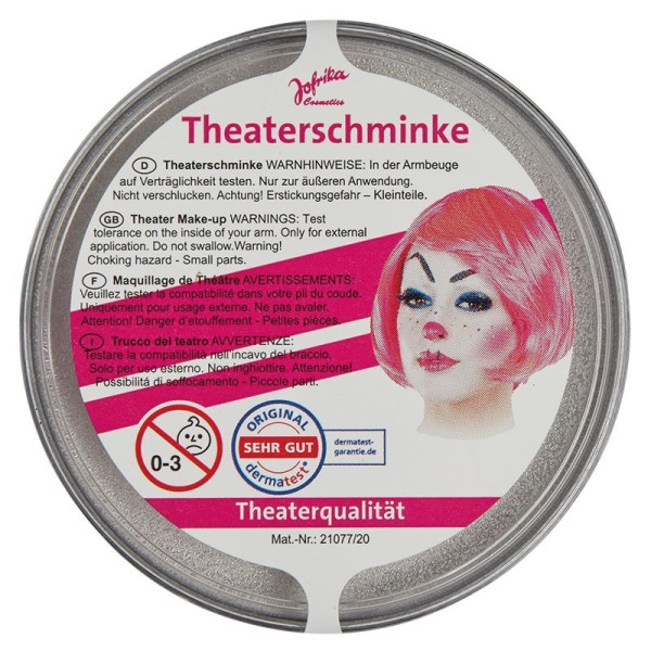 Zilveren theater make-up