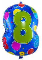 Aperçu: Ballon aluminium numéro 8 sous la forme 56cm