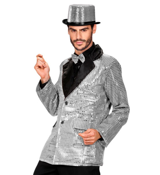 Silver sequin jacket swing style