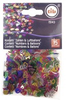 Vista previa: Confeti de decoración globos y números 15g