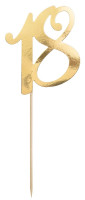 Voorvertoning: Gouden 18e taarttopper 20,5 cm