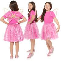 Preview: Butterfly set for children 2 pieces pink