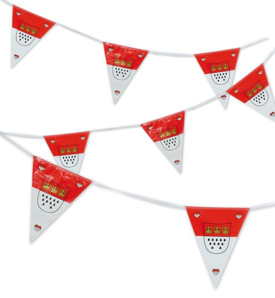 Cologne red and white pennant chain 10m