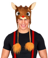 Preview: Reindeer hat with pompons