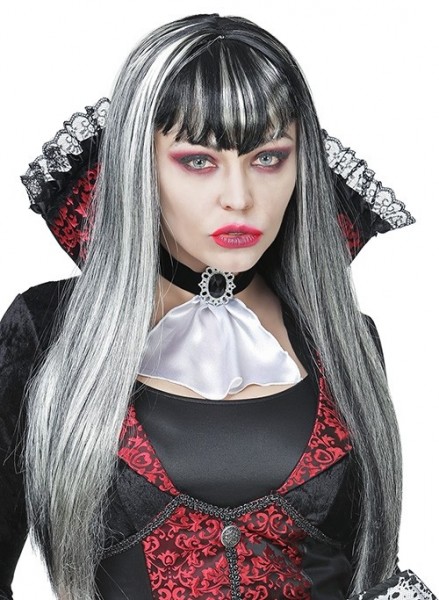 Perruque Vampire Comtesse Grusella Gris