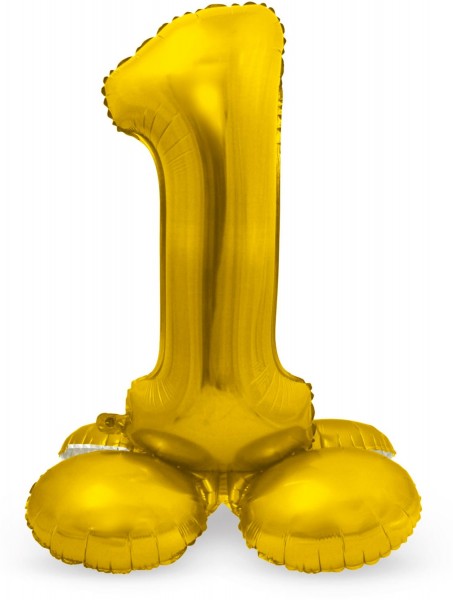Nummer 1 ballon goud 72cm