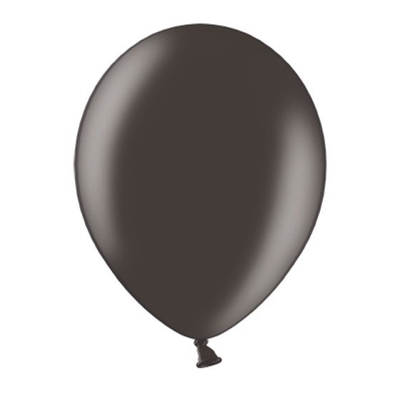 100 Metallic-Schwarze Luftballons 13cm