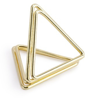 10 triangle card holders gold