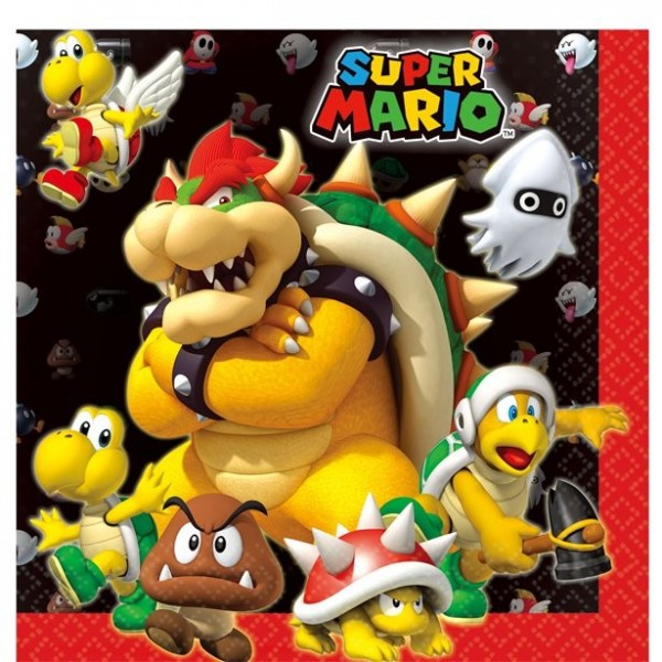16 Super Mario Servietten 33cm