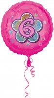 Folienballon Zahl 6 in Pink