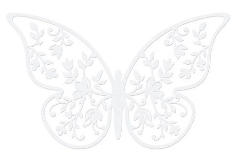 10 papillons décoratifs en papier 6,5cm