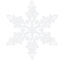 Widok: 10 dekoracyjnych płatków śniegu z papieru 11cm