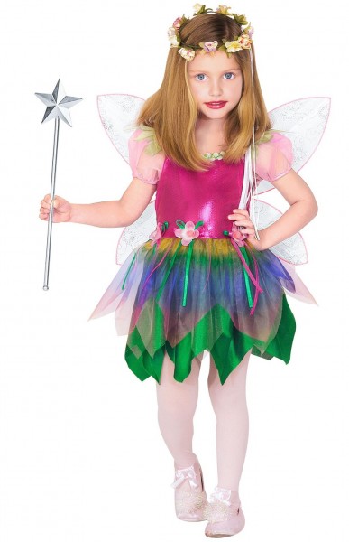 Costume da bambina arcobaleno magica fata