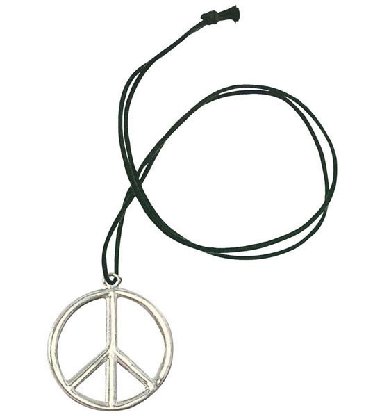 Hippie fredsskilt halskæde