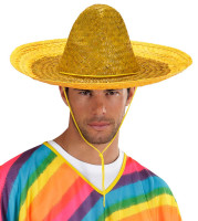 Aperçu: Sombrero de fête jaune 48 cm