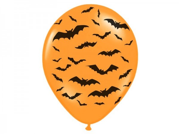50 globos de murciélago de Halloween 30cm