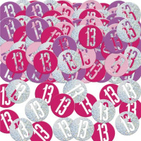 Confeti de decoración Pink 13th Birthday 14g