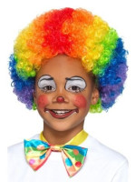Kleurrijke clown afro kind pruik