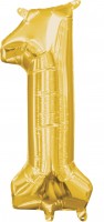 Palloncino mini foil numero 1 oro 40 cm