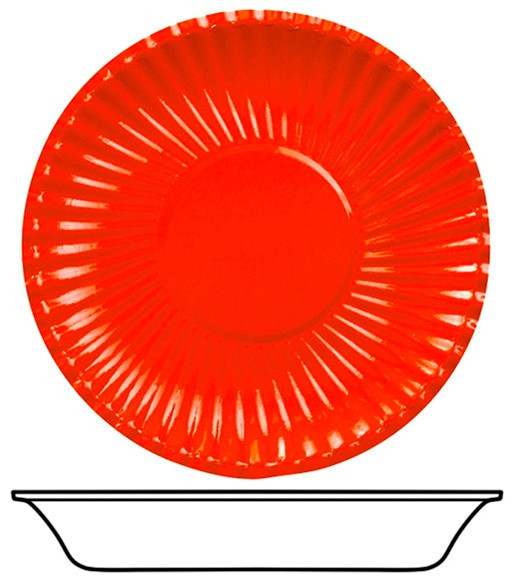 10 Red Passion paper plates 22cm
