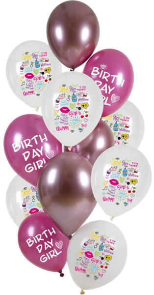 12 Queen of the Day Ballons 33cm
