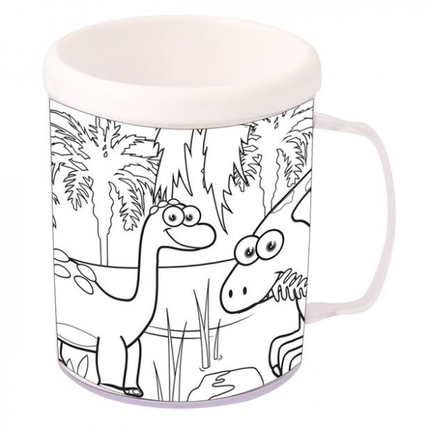 Dinosaur mug for coloring