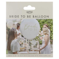 Vorschau: Blooming Bride Ballon 45cm mit Schnur