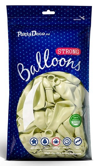 10 palloncini crema pastello 27 cm