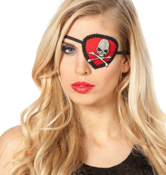 Piratinnen Augenklappe Mit Totenkopfmotiv