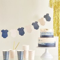 Preview: Baby shower body garland pink-blue 2m