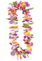 Oversigt: Farverig hawaii blomsterhalskæde