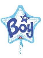 Star Balloon Baby Boy 3D