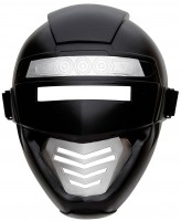 Vorschau: Premium Roboter Maske Schwarz