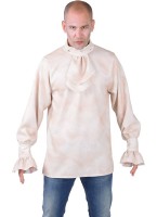 Vista previa: Camisa con cuello barroco marfil para hombre