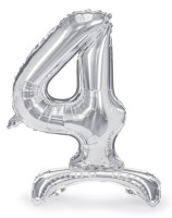 Balon foliowy stojący srebrny 4 70cm