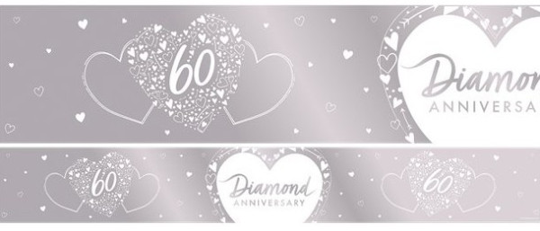Diamond wedding foil banner 2.74m