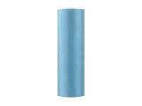 Satin stof Eloise azurblå 9m x 16cm