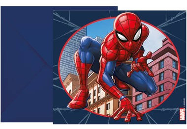 6 kart z zaproszeniem Spider-Man FSC
