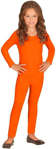 Long-sleeved children's bodysuit orange