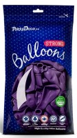 Preview: 50 party star metallic balloons purple 23cm