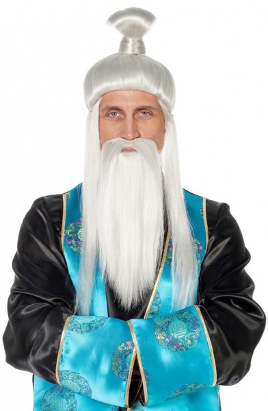 Master Fung-Ku Asia wig with beard