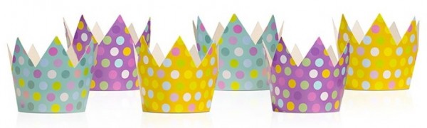 6 cônes de fête colorés 10cm