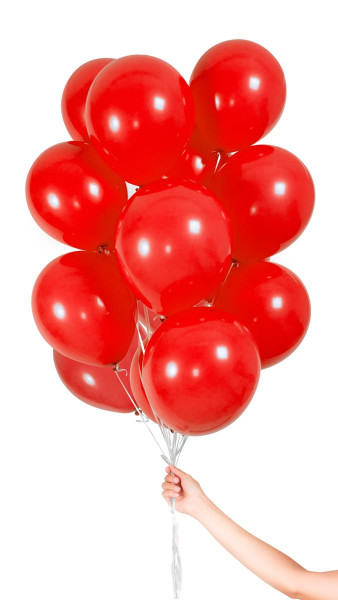 30 Ballons in Rot 23cm 2