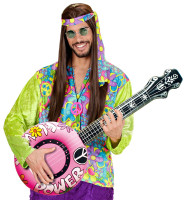Widok: Nadmuchiwana gitara elektryczna w kolorze różowym