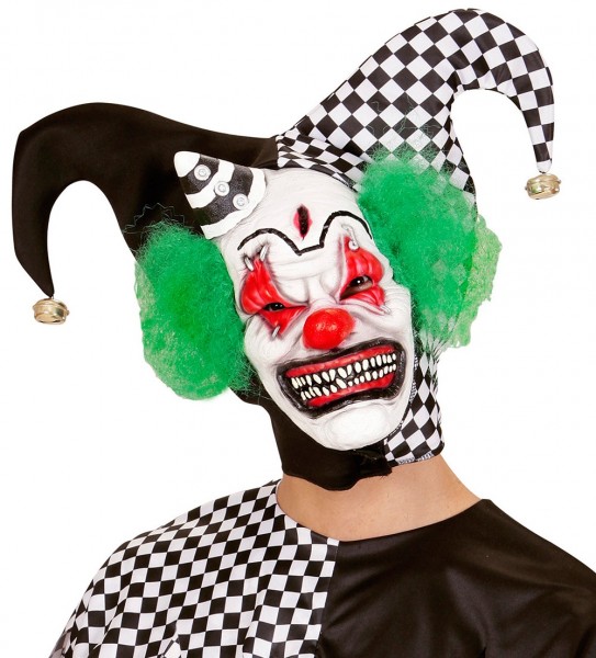 Killer clown Tony con maschera per capelli verde 2